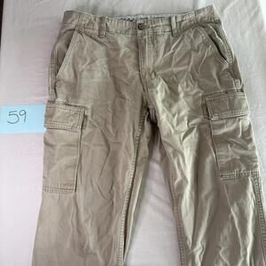 Eddie Bauer Legendwash Khaki Cargo Pants 34x32